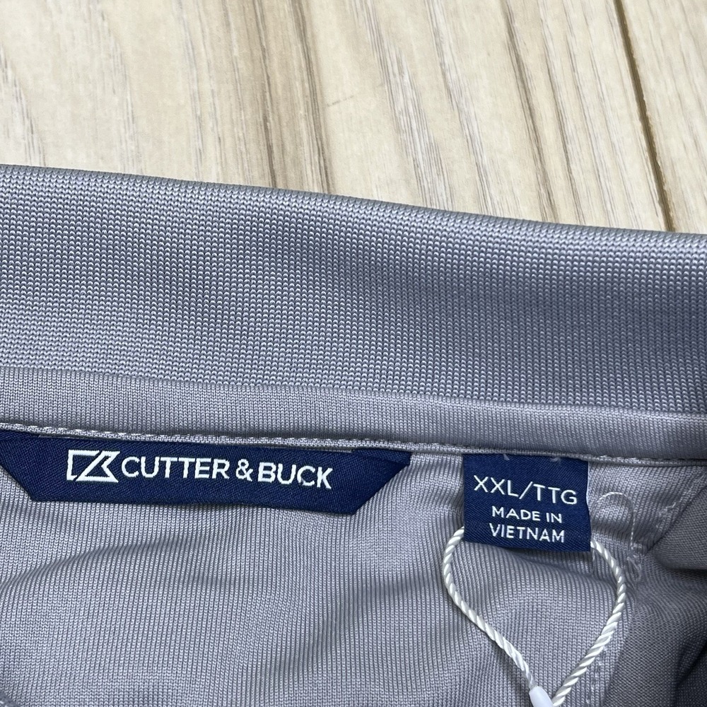 Cutter And Buck Polo Stretch Shirt Logo Embroidery Gray Men Size XXL NEW - Picture 9 of 14